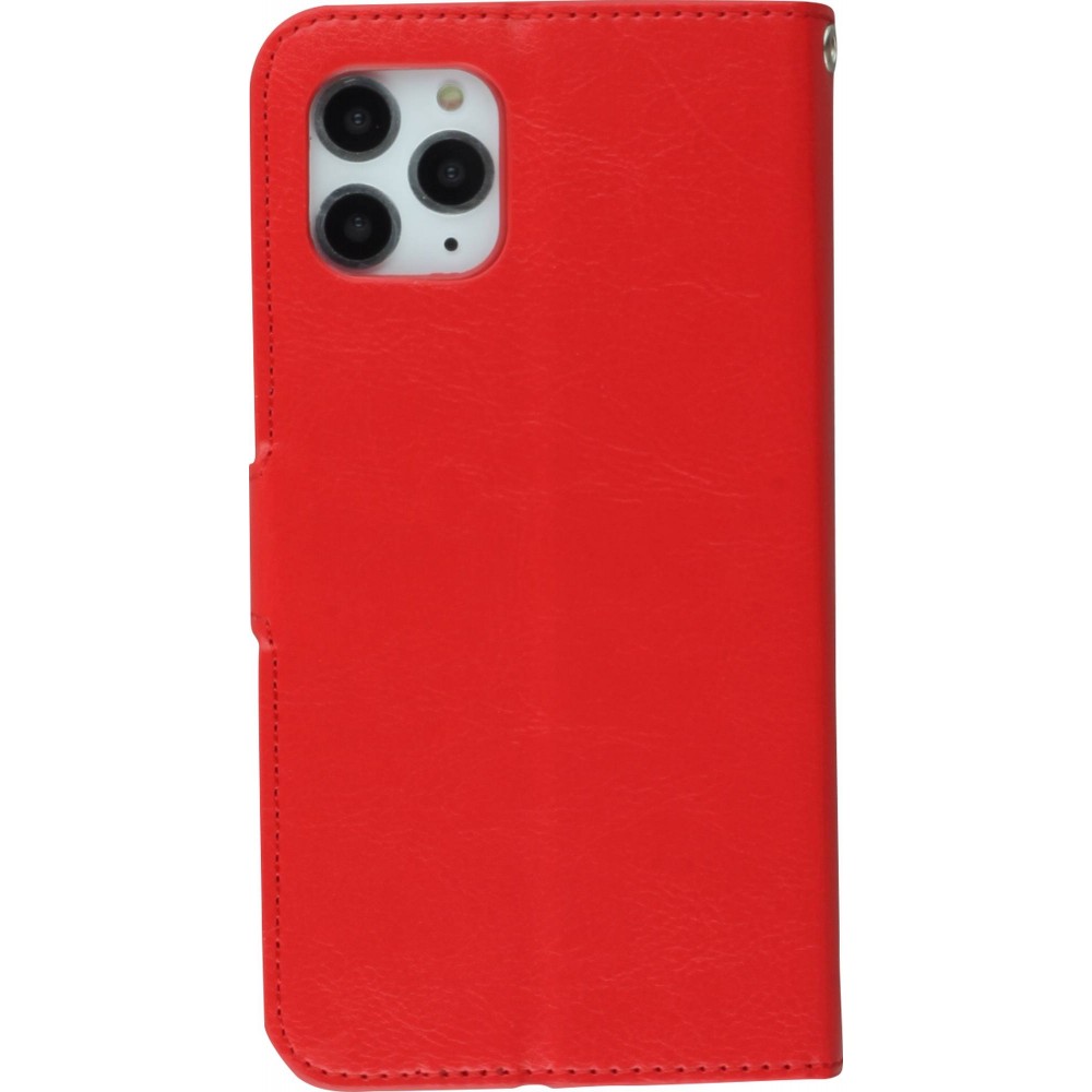 Hülle iPhone 16 Pro Max - Premium Flip Leder Tasche - Rot