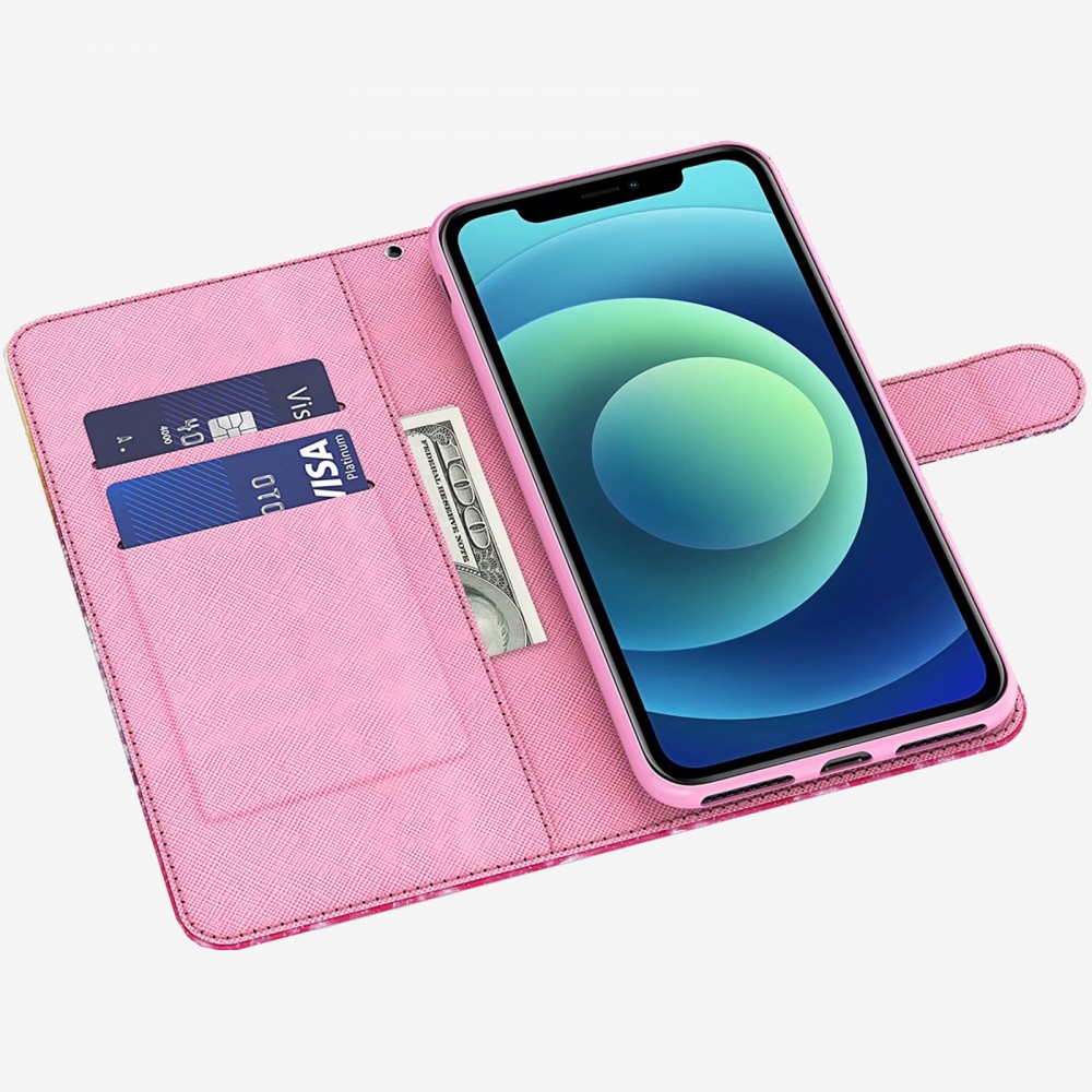 Hülle iPhone 7 / 8 / SE (2020, 2022) - 3D Flip Oriental blau