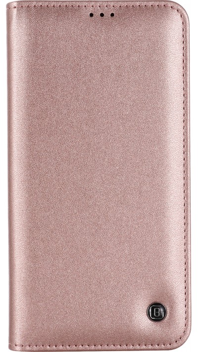 iPhone 12 / 12 Pro Case Hülle - Gebei Kala Serie Luxus in echtem Leder, Kartenhalter, Videohalter - Rosa