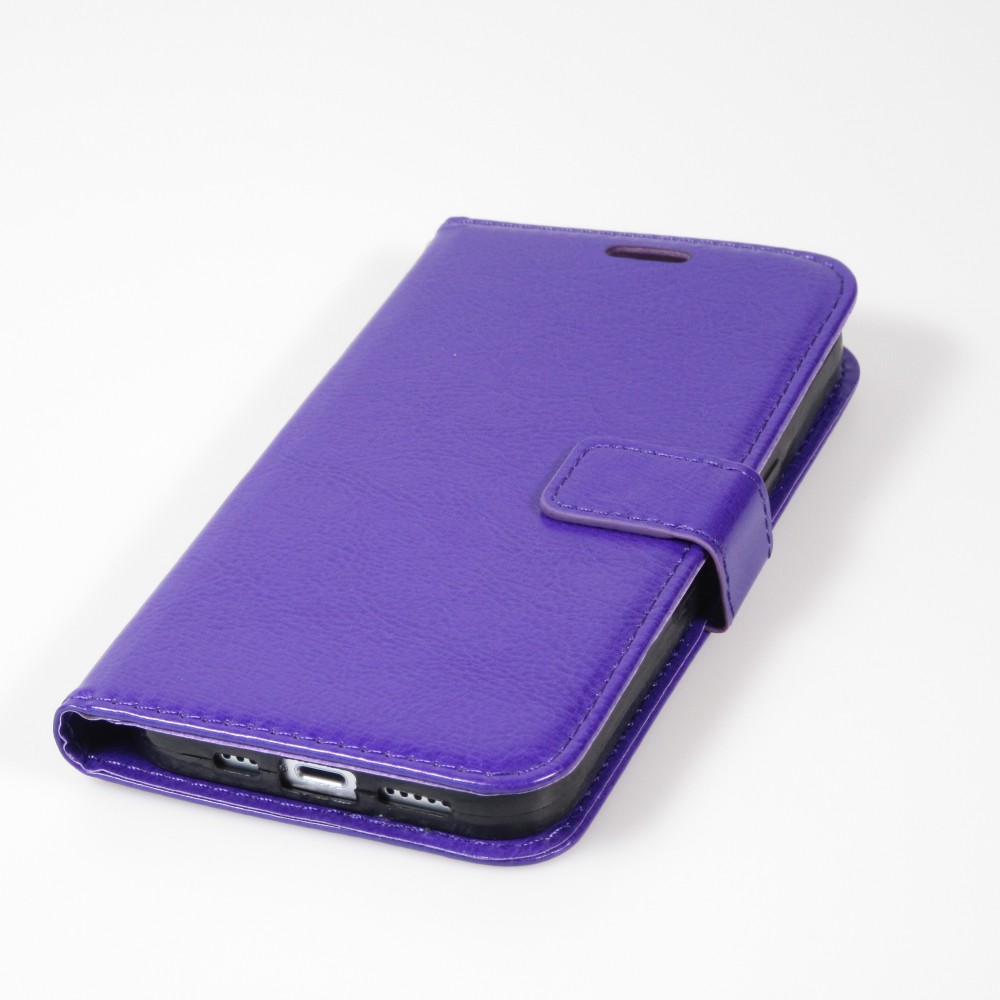 Hülle iPhone 16 Pro Max - Premium Flip Leder Tasche - Violett