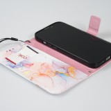 iPhone 12 / 12 Pro Case Hülle - Flip Wallet Liquid Color mit Magnet Verschluss - Sunrise