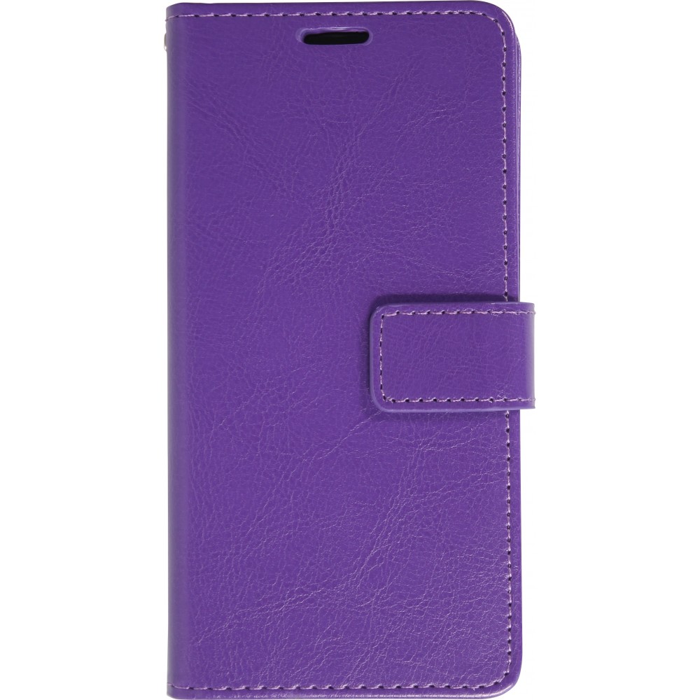 Hülle iPhone 16 - Premium Flip Leder Tasche - Violett