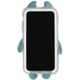 iPhone Xs Max Case Hülle - Fluffy weiches Plüschmonster  - Hellblau