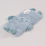 iPhone Xs Max Case Hülle - Fluffy weiches Plüschmonster  - Hellblau