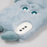 iPhone Xs Max Case Hülle - Fluffy weiches Plüschmonster  - Hellblau