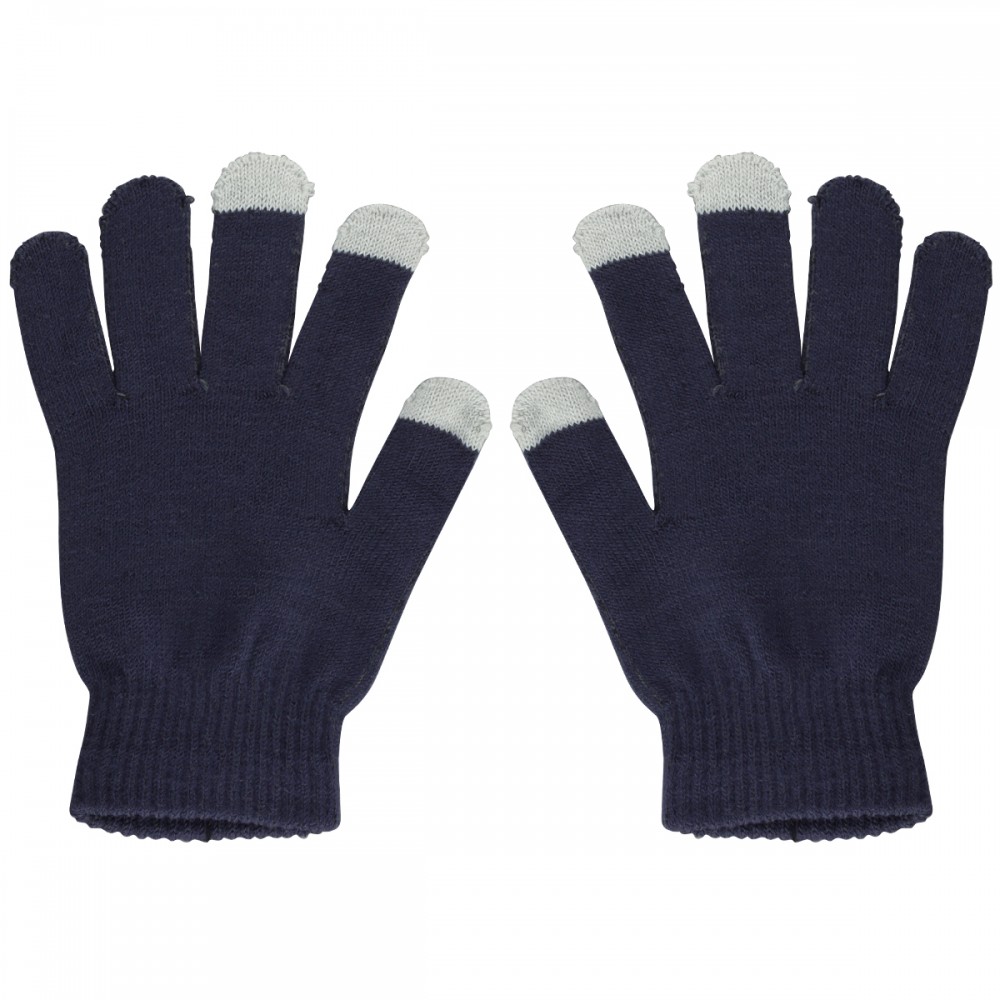 Universal Handschuhe für Winter mit Touchscreen kompatibilität - Universalgrösse - Blau grau