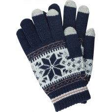 Strickhandschuhe "Snowflake" für Winter mit Touchscreen kompatibilität - Dunkelblau