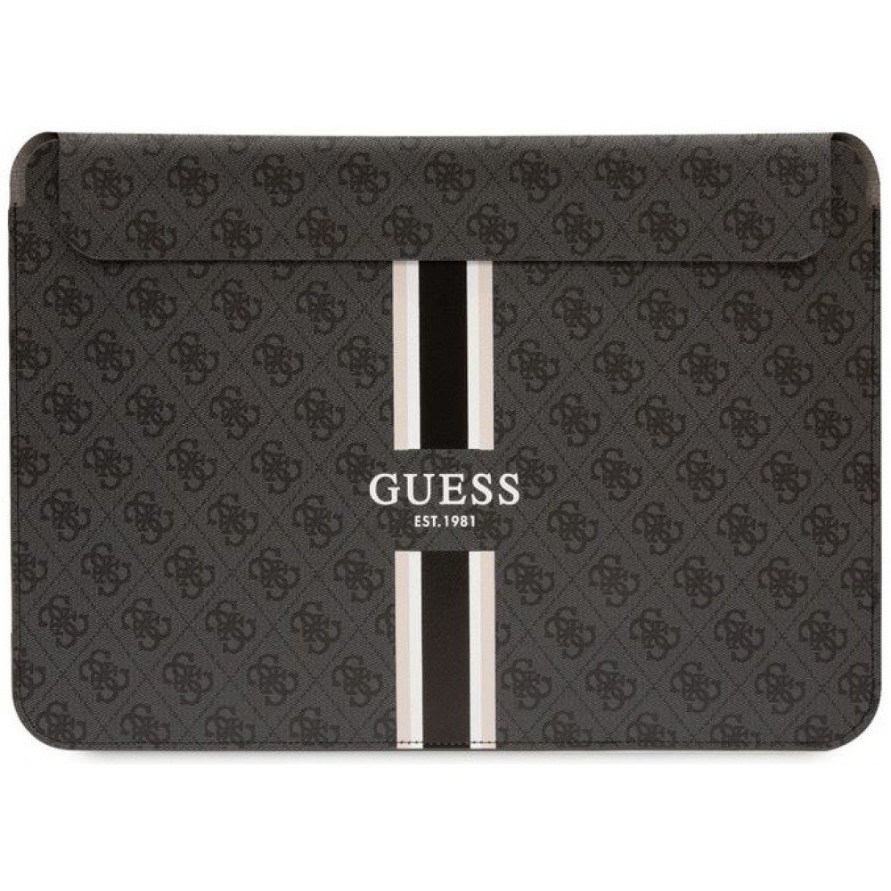 Guess Logo Stripes Laptop & MacBook Hülle für 13" & 14" - Schwarz