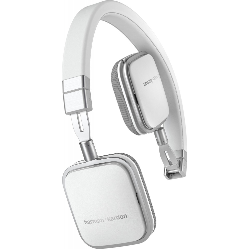 Harman/Kardon SOHO Luxuriöser, portabler & zusammenfaltbarer HiFi On-Ear Kopfhörer - Weiss