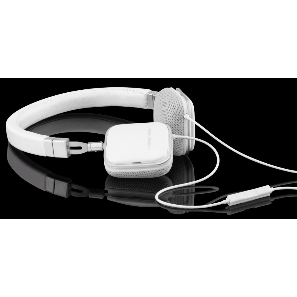 Harman/Kardon SOHO Luxuriöser, portabler & zusammenfaltbarer HiFi On-Ear Kopfhörer - Weiss