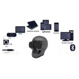 Gothic Totenkopf Bluetooth V3.0 Party Lautsprecher mit Akku - Farbe Schwarz