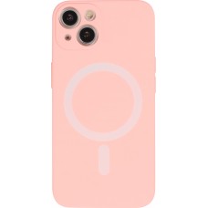 iPhone 15 Plus Case Hülle - Soft-Shell silikon cover mit MagSafe und Kameraschutz - Rosa