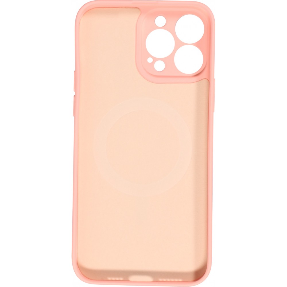 iPhone 15 Plus Case Hülle - Soft-Shell silikon cover mit MagSafe und Kameraschutz - Rosa