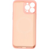 iPhone 15 Plus Case Hülle - Soft-Shell silikon cover mit MagSafe und Kameraschutz - Rosa