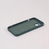 iPhone 15 Plus Case Hülle - Soft-Shell silikon cover mit MagSafe und Kameraschutz - Dunkelgrün