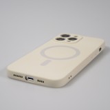 iPhone 13 Pro Case Hülle - Soft-Shell silikon cover mit MagSafe und Kameraschutz - Vanille