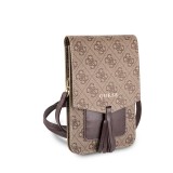 Universaltasche/kleine Tasche von Guess mit Monogramm aus Kunstleder und integriertem Riemen - Braun