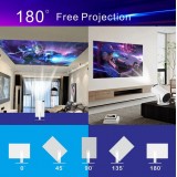 Projektor HY300 Pro LED Smart Home Theater HD Android interface - Beamer HDMI + USB + Wifi Screen Mirroring - Weiss