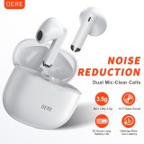 QERE E28 Kabellose Bluetooth 5.3 Kopfhörer In-Ear HIFI mit Nois cancellation, IPX5 & Touch Control - Weiss