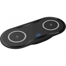 Qi wireless duales Ladegerät für Smartphone (iPhone und Android) - Schwarz