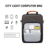 Wasserdichte Umhängetasche Laptoptasche für iPad + Laptop + MaxBook 13 Zoll - Schwarz