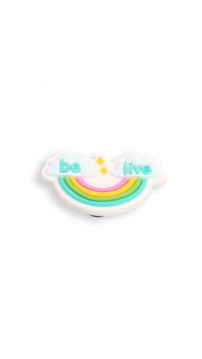 Charm bijou 3D pour coque avec trous style Crocs - Be Live Rainbow