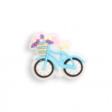 3D-Schmuck Charm für Silikonhülle mit Löcher im Crocs-Stil - Blue Bycicle