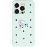 3D-Schmuck Charm für Silikonhülle mit Löcher im Crocs-Stil - Blue Bycicle