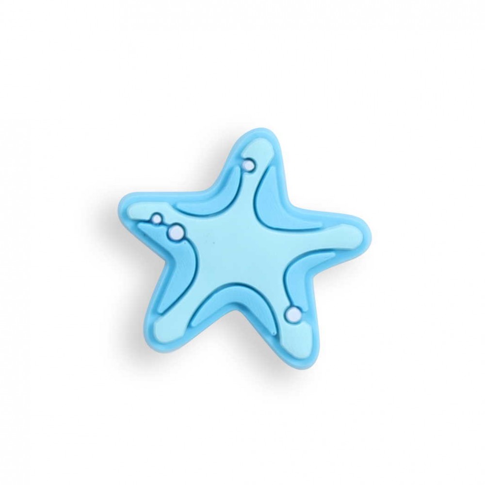 3D-Schmuck Charm für Silikonhülle mit Löcher im Crocs-Stil - Blue Star