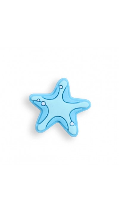 3D-Schmuck Charm für Silikonhülle mit Löcher im Crocs-Stil - Blue Star