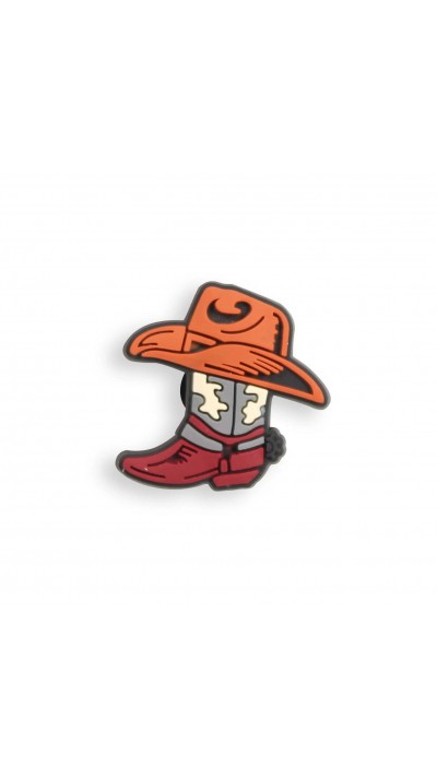 3D-Schmuck Charm für Silikonhülle mit Löcher im Crocs-Stil - Cowboy Hat & Boots