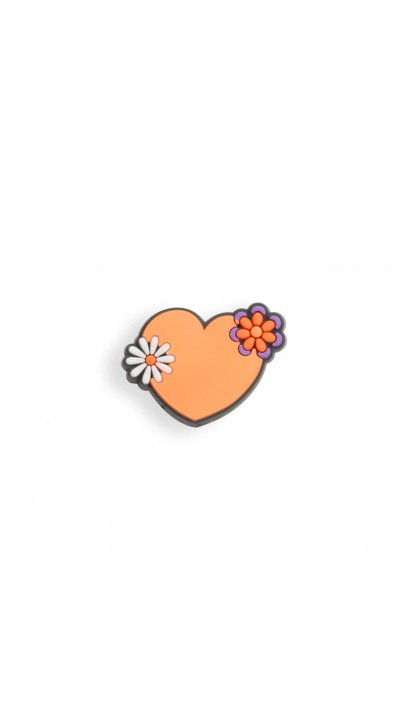 3D-Schmuck Charm für Silikonhülle mit Löcher im Crocs-Stil - Flower Heart