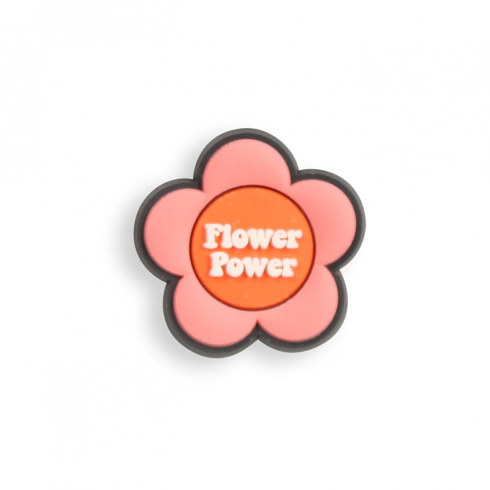 3D-Schmuck Charm für Silikonhülle mit Löcher im Crocs-Stil - Flower Power Flower