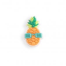 3D-Schmuck Charm für Silikonhülle mit Löcher im Crocs-Stil - Funky Pineapple