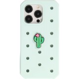 3D-Schmuck Charm für Silikonhülle mit Löcher im Crocs-Stil - Funny Flower Cactus