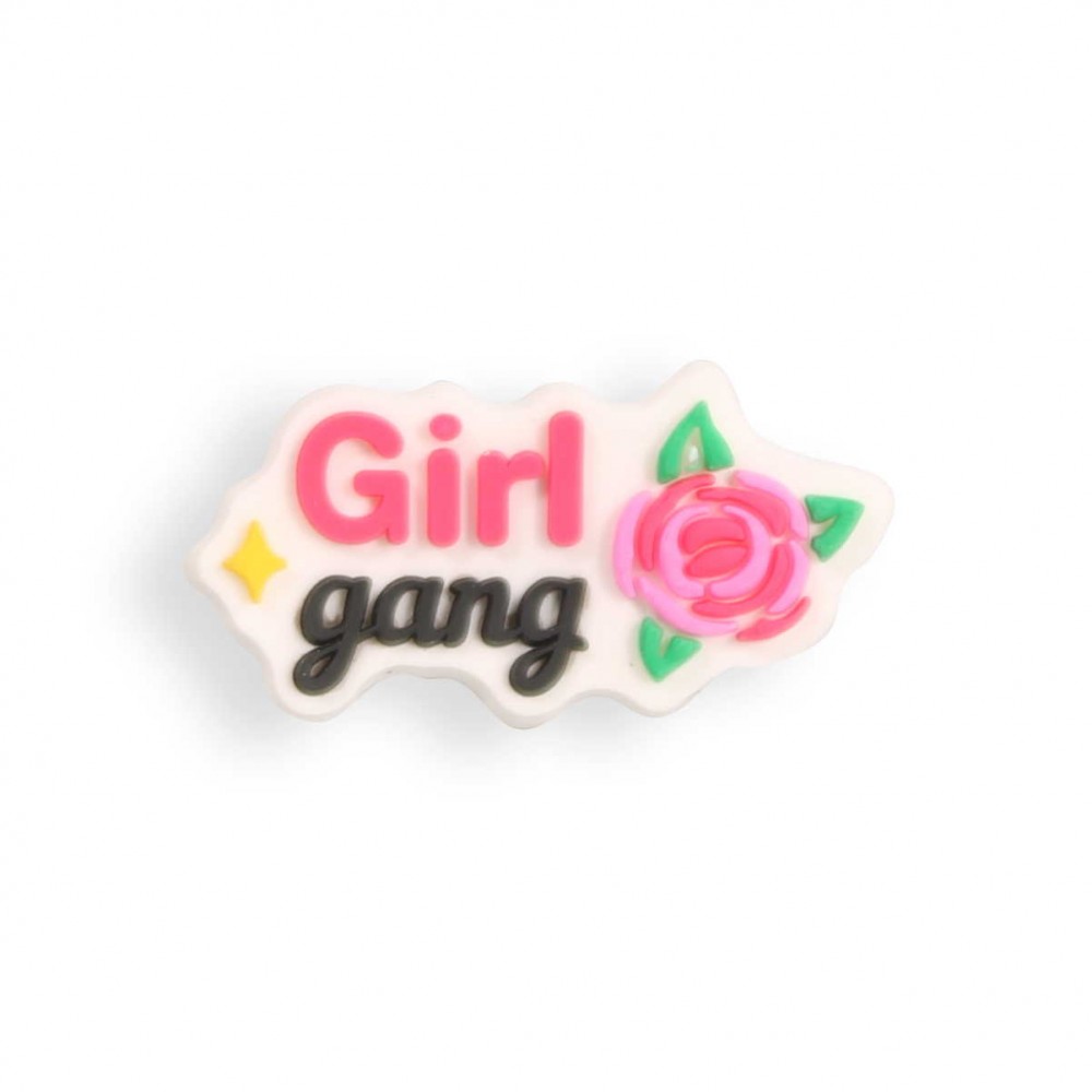 3D-Schmuck Charm für Silikonhülle mit Löcher im Crocs-Stil - Girl Gang