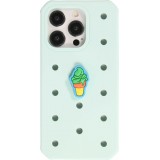 3D-Schmuck Charm für Silikonhülle mit Löcher im Crocs-Stil - Green Ice Cream