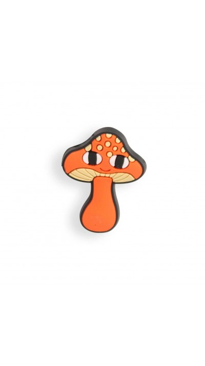 Charm bijou 3D pour coque avec trous style Crocs - Happy Mushroom