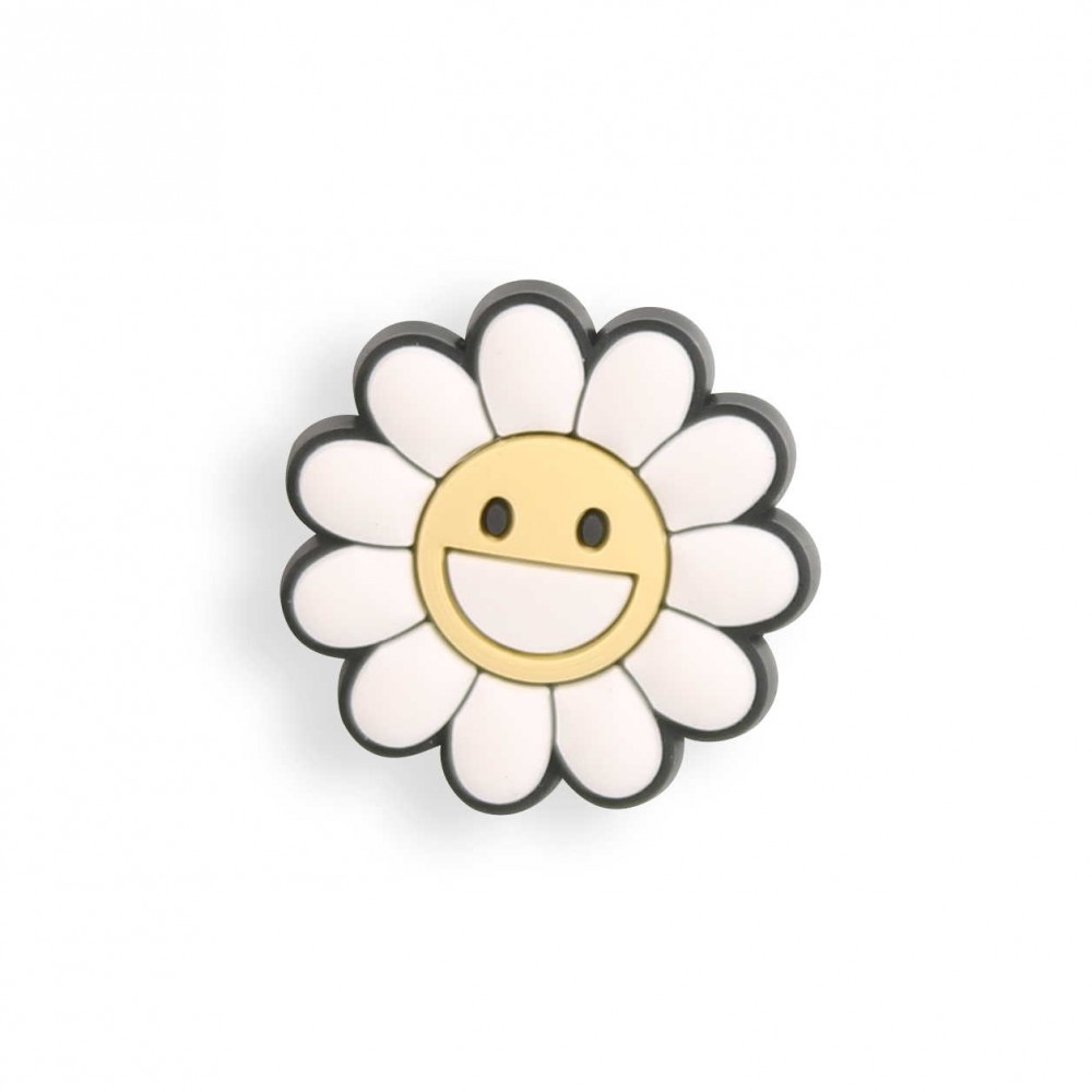 3D-Schmuck Charm für Silikonhülle mit Löcher im Crocs-Stil - Happy Smiling Flower