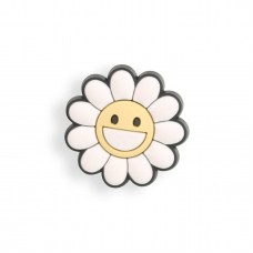 3D-Schmuck Charm für Silikonhülle mit Löcher im Crocs-Stil - Happy Smiling Flower