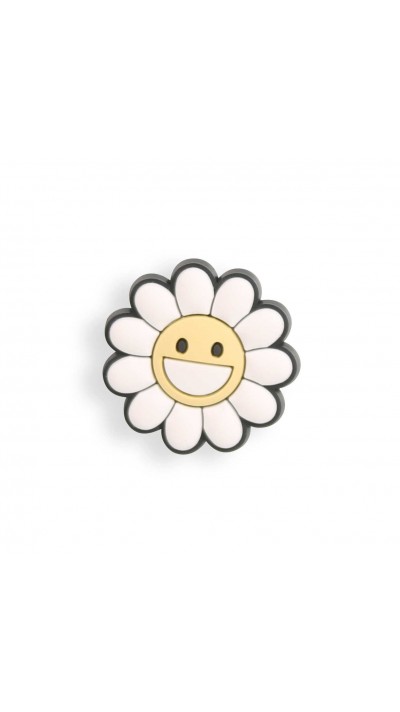 3D-Schmuck Charm für Silikonhülle mit Löcher im Crocs-Stil - Happy Smiling Flower