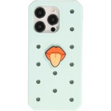 3D-Schmuck Charm für Silikonhülle mit Löcher im Crocs-Stil - Lips & Tongue