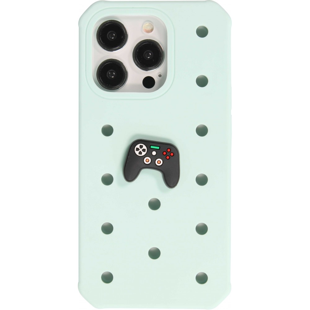 3D-Schmuck Charm für Silikonhülle mit Löcher im Crocs-Stil - Modern Game Controller