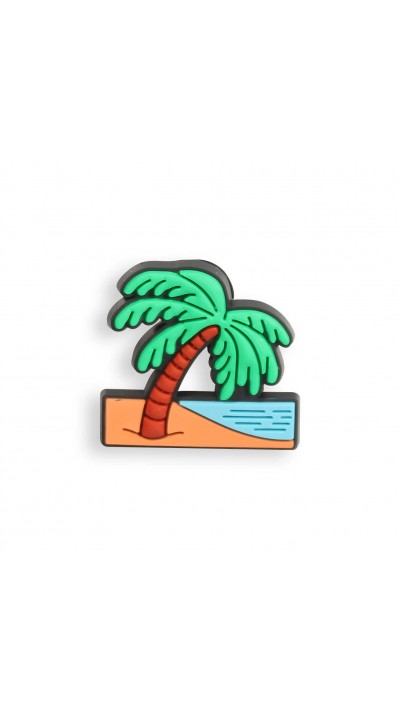 3D-Schmuck Charm für Silikonhülle mit Löcher im Crocs-Stil - Palmtree on Island