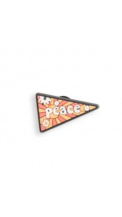 Charm bijou 3D pour coque avec trous style Crocs - Peace Triangle