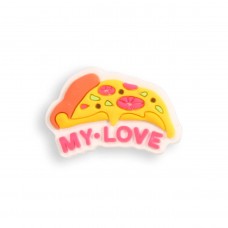 3D-Schmuck Charm für Silikonhülle mit Löcher im Crocs-Stil - Pizza My Love