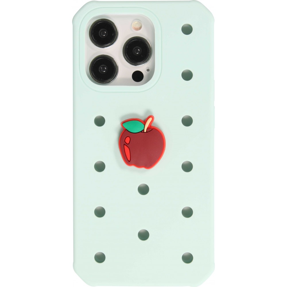 3D-Schmuck Charm für Silikonhülle mit Löcher im Crocs-Stil - Red Apple