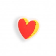 3D-Schmuck Charm für Silikonhülle mit Löcher im Crocs-Stil - Red Shiny Heart