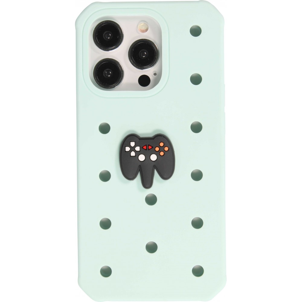 3D-Schmuck Charm für Silikonhülle mit Löcher im Crocs-Stil - Retro Game Controller