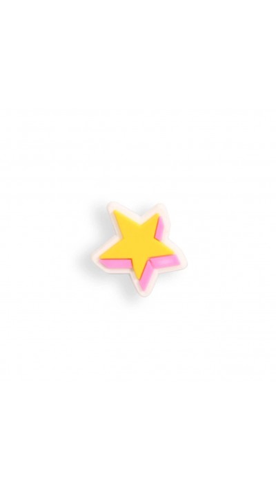 3D-Schmuck Charm für Silikonhülle mit Löcher im Crocs-Stil - Yellow Star